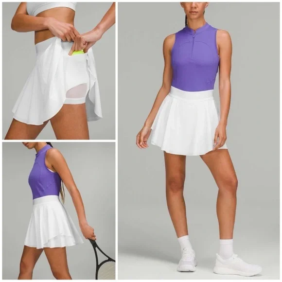 Lululemon NEW Court Rival High-Rise Skirt Sz 12 *Long* White - Picture 3 of 7